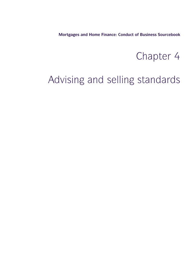 Mortgages And Home Finance Conduct Of Business Sourcebook screenshot