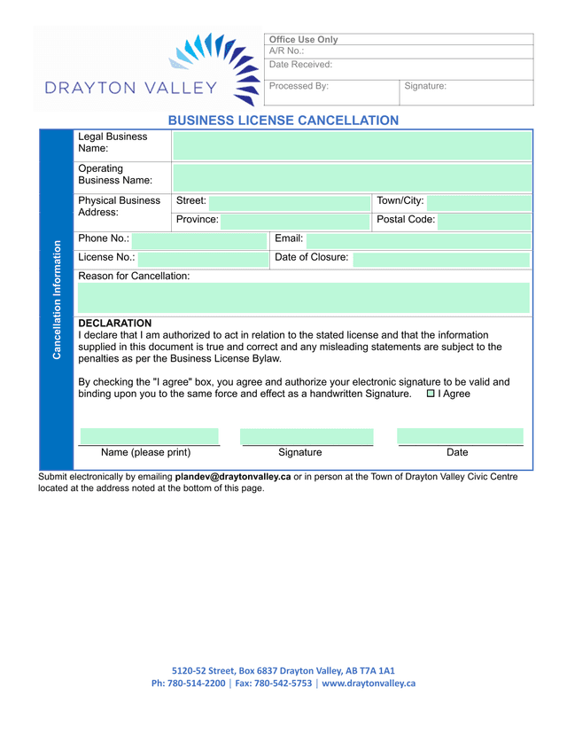 Business License Cancellation screenshot