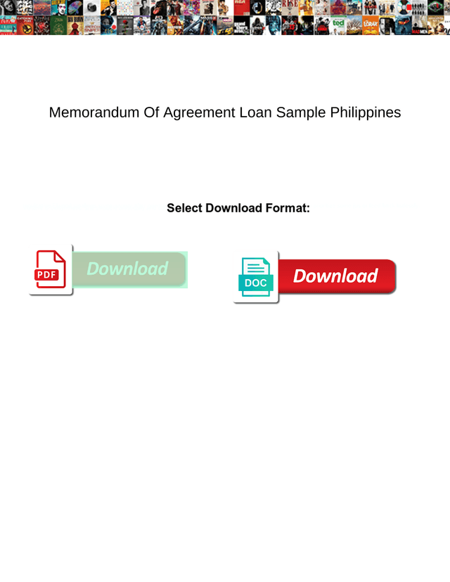 Memorandum Of Agreement Loan Sample Philippines screenshot