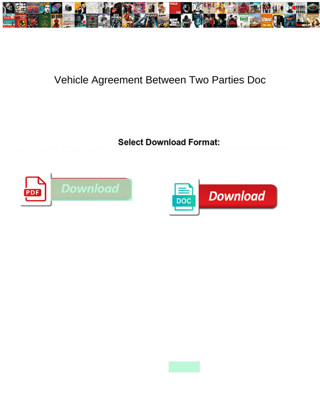 Vehicle Agreement Between Two Parties screenshot