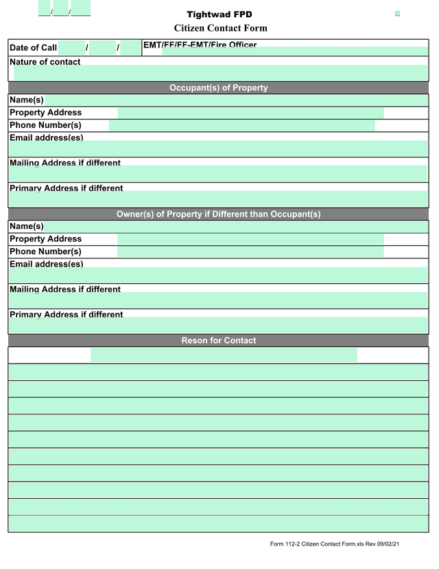 Citizen Contact Form screenshot
