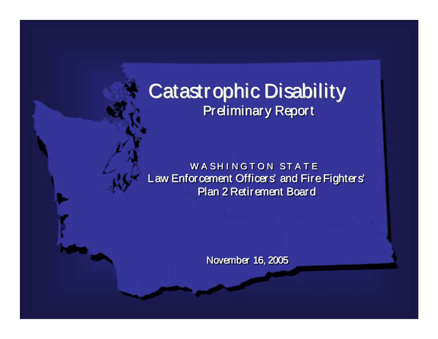 Catastrophic Disability Preliminary Report screenshot
