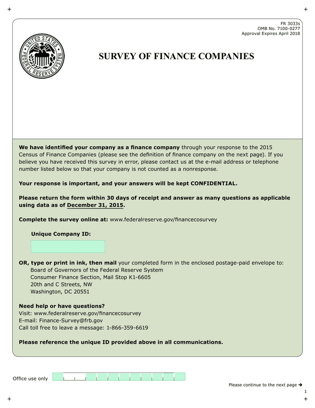 Survey Of Finance Companies screenshot