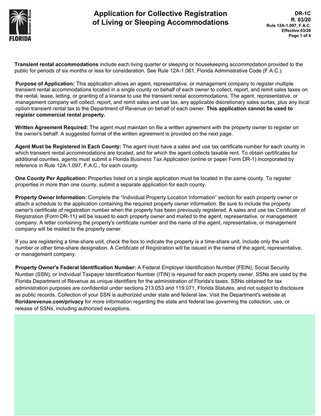 Application For Collective Registration Of Living Or Sleeping Accommodations screenshot