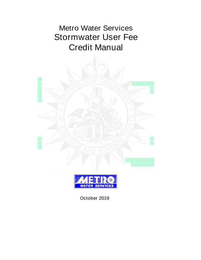 Stormwater User Fee Credit Manual screenshot