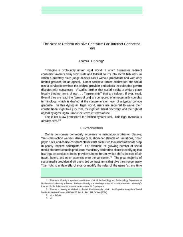 The Need To Reform Abusive Contracts For Internet Connected Toys screenshot