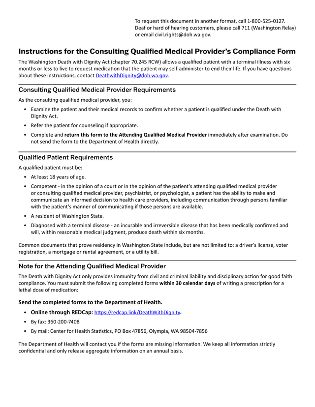 Consulting Qualified Medical ProviderS Compliance Form screenshot