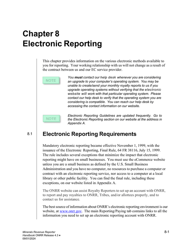Minerals Revenue Reporter Handbook screenshot