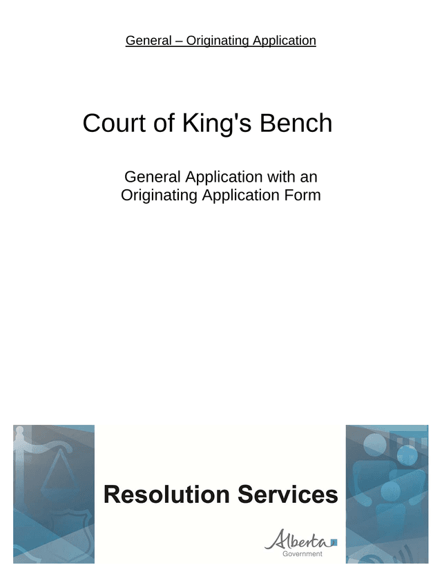 General Application With Originating Application Form screenshot