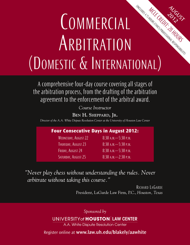 Commercial Arbitration Course screenshot