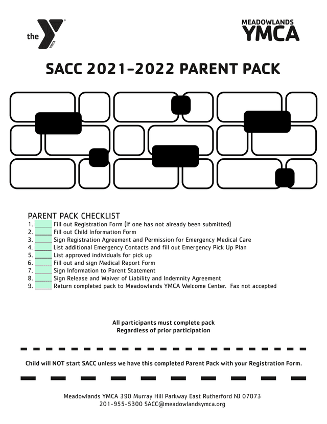 SACC 2021 2022 PARENT PACK screenshot