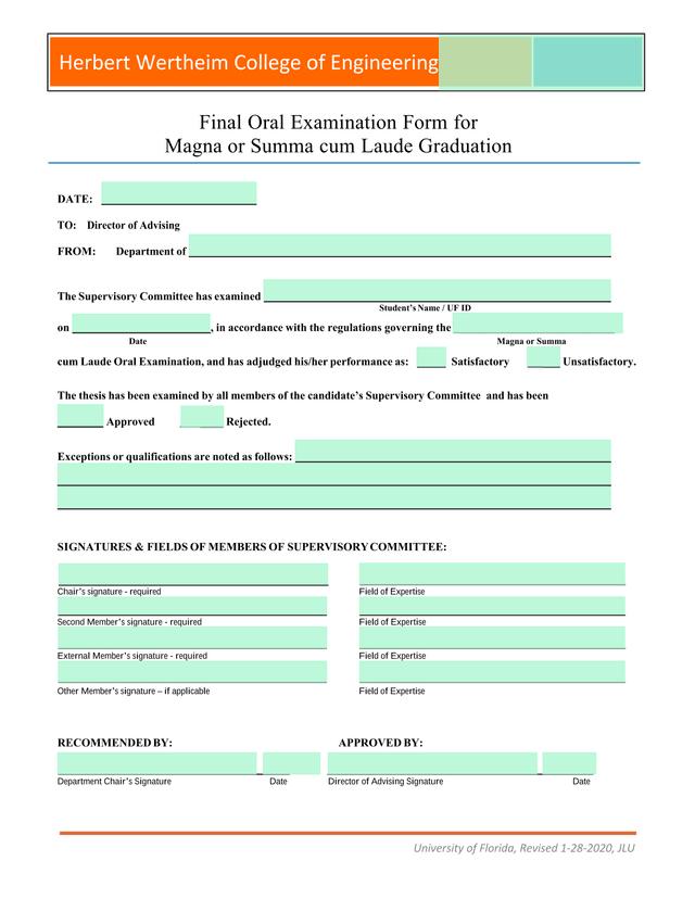 Final Oral Examination Form For Magna Or Summa Cum Laude Graduation screenshot