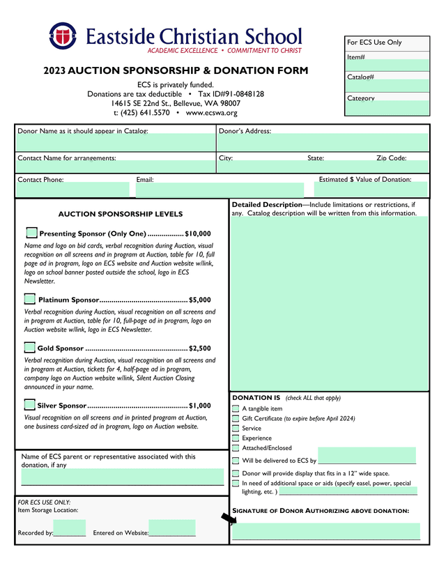 Donation Form screenshot