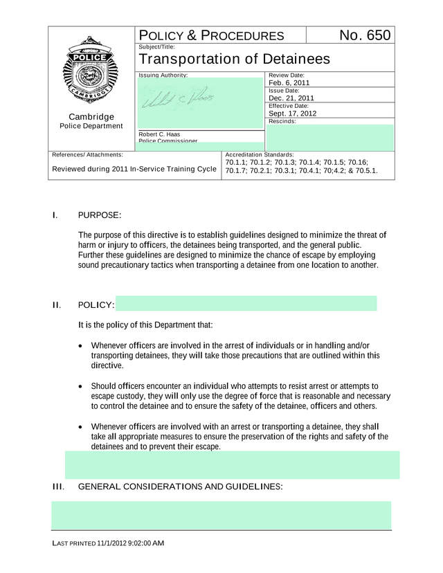 Transportation Of Detainees screenshot