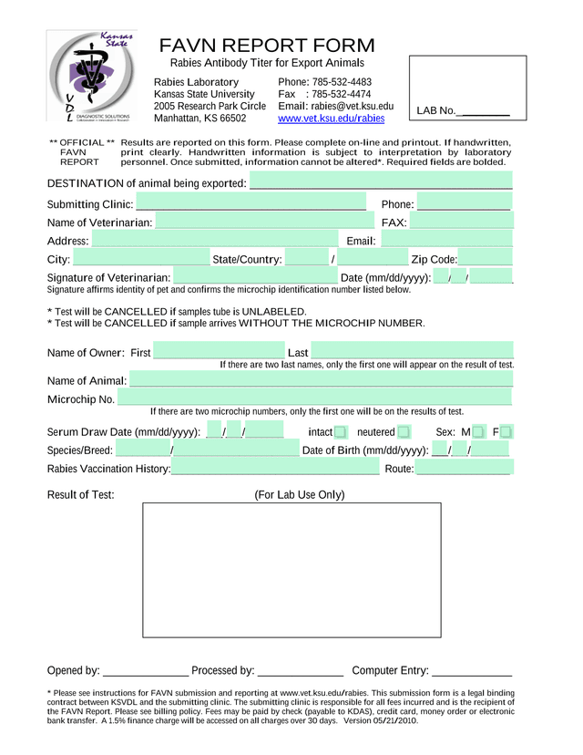 FAVN Report screenshot