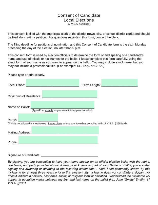 Consent Of Candidate Local Elections screenshot