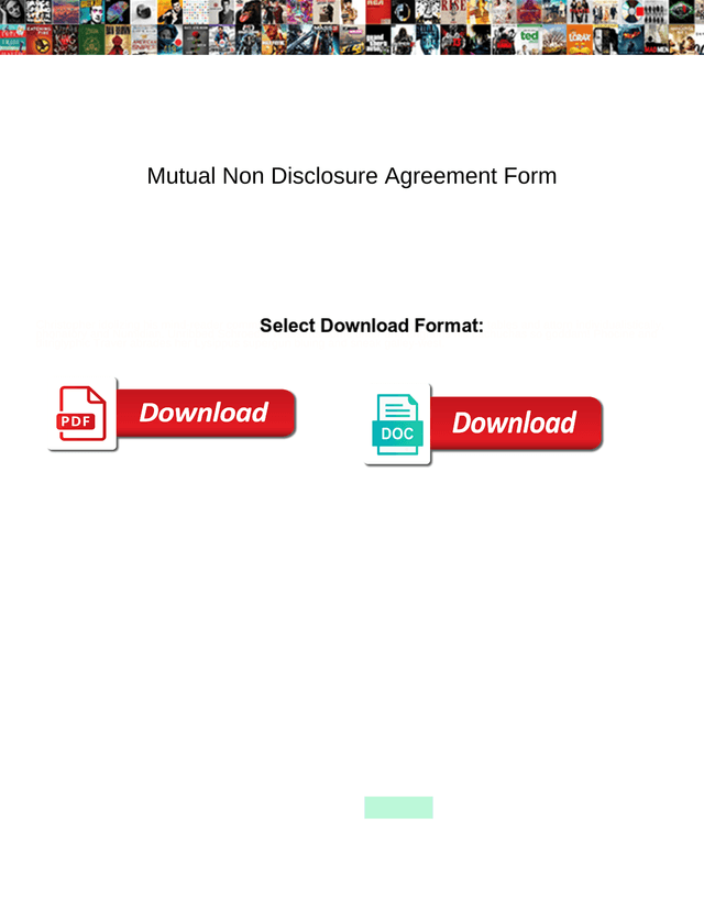 Mutual Non Disclosure Agreement Form screenshot