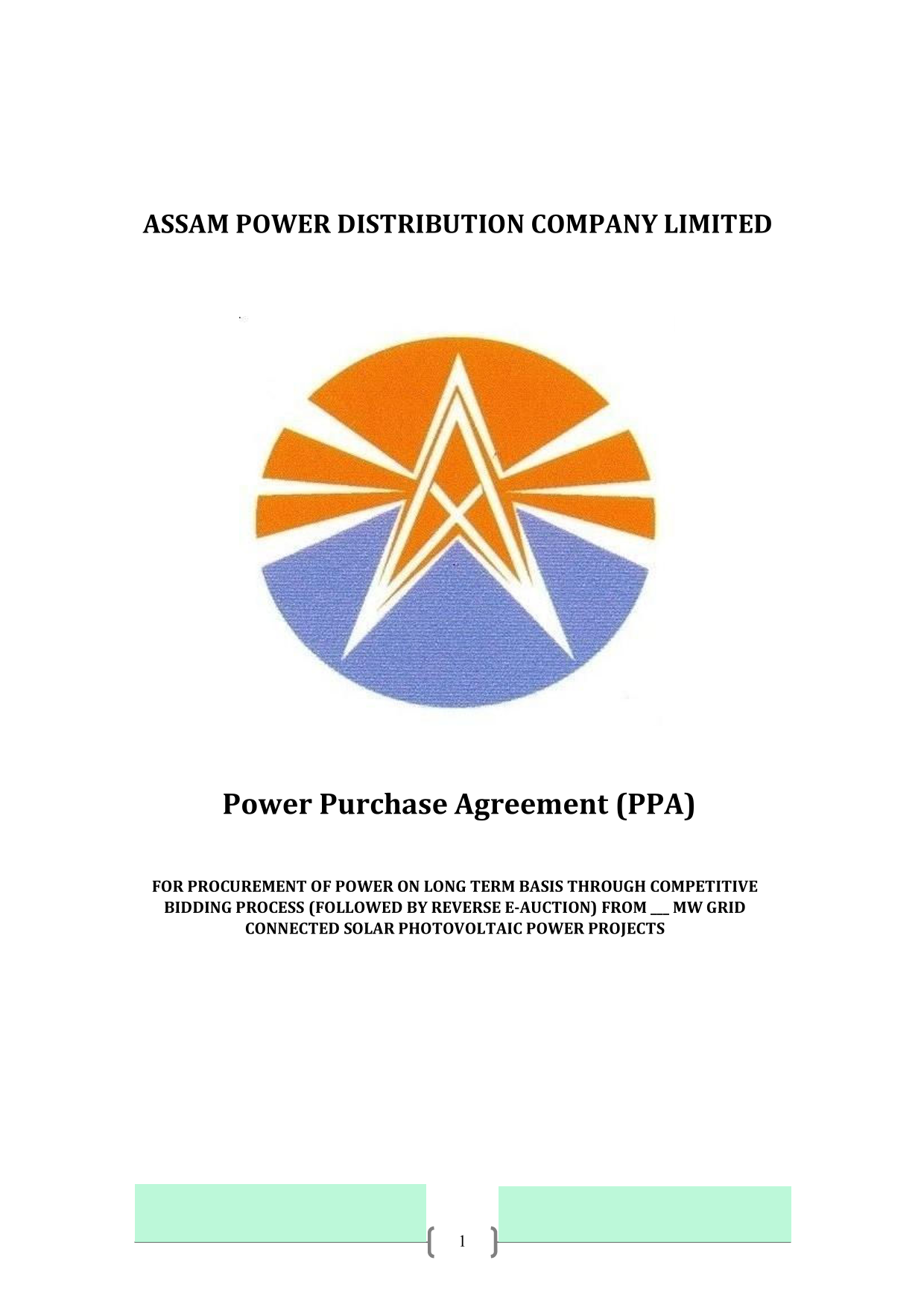 Power Purchase Agreement (PPA) screenshot