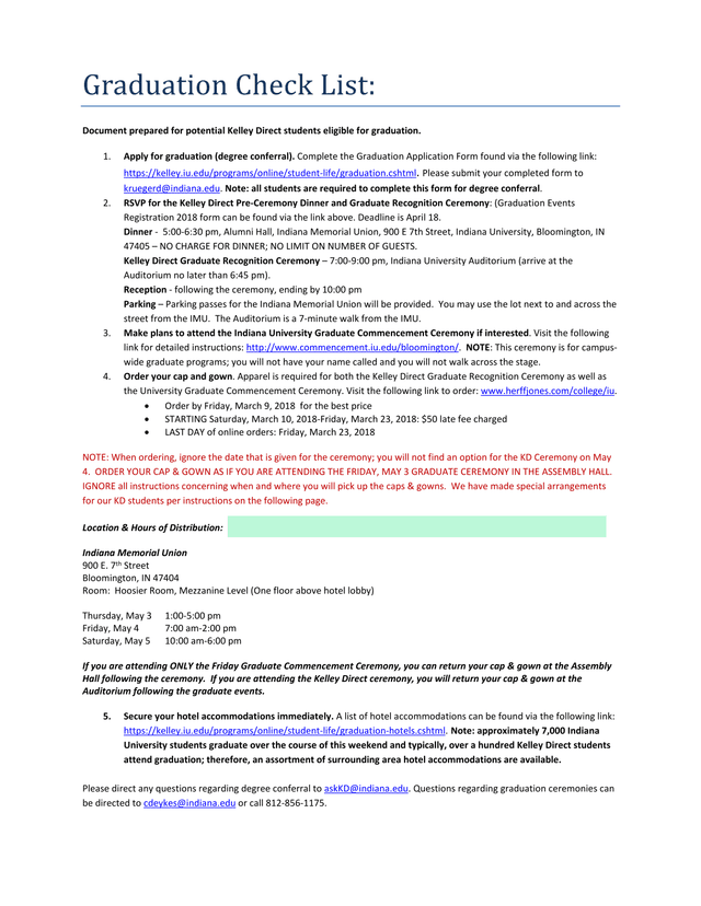 Graduation Check List screenshot