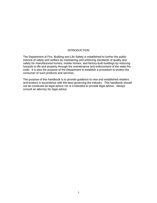 Handbook For Manufactured Homes Retailers And Brokers screenshot