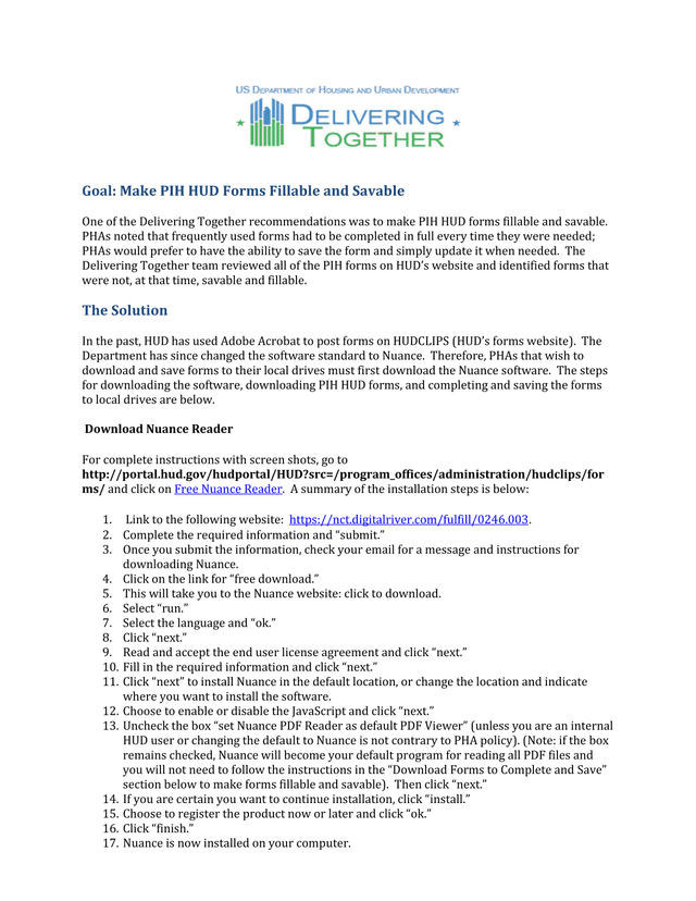 PIH HUD Forms Fillable And Savable Guide screenshot