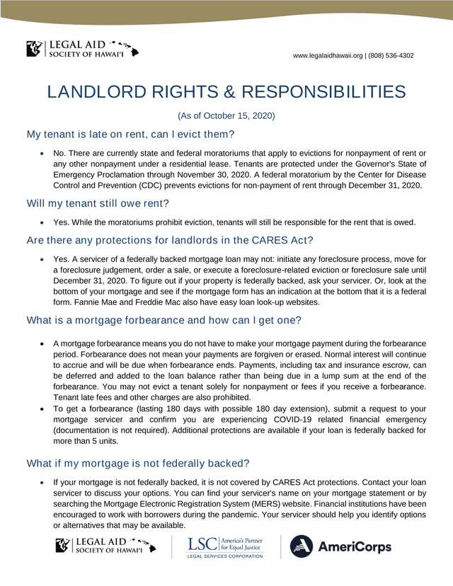 Landlord Rights  Responsibilities screenshot