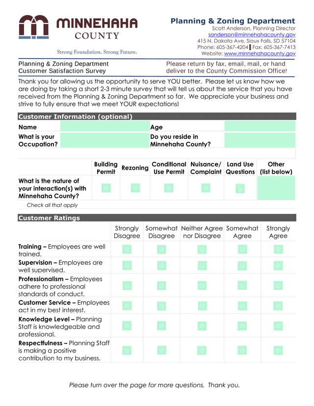 Customer Satisfaction Survey screenshot