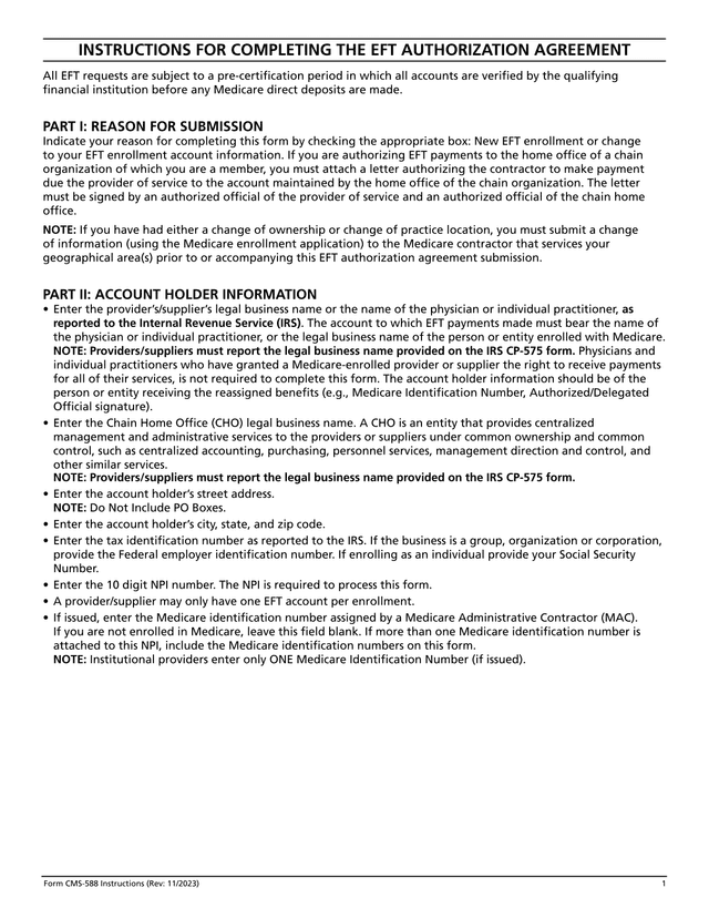 EFT Authorization Agreement screenshot