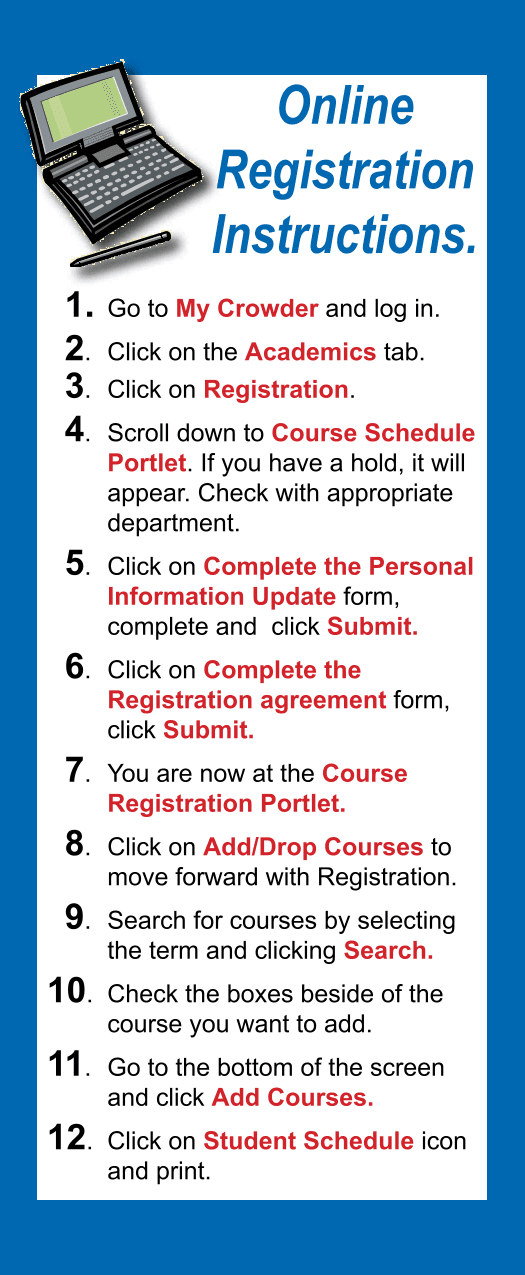 Online Registration Instructions screenshot