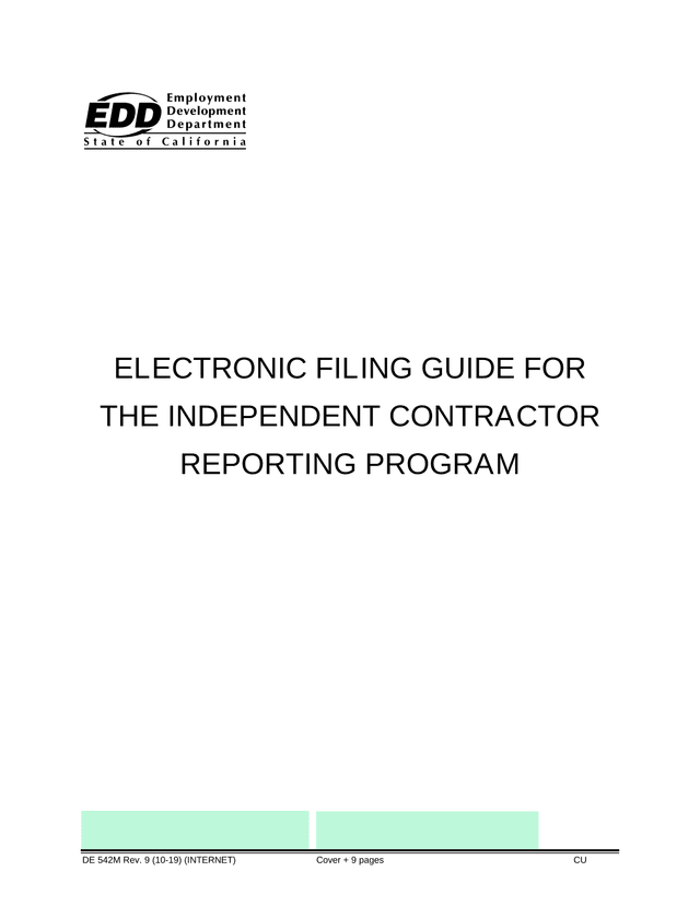 Electronic Filing Guide For The Independent Contractor Reporting Program screenshot