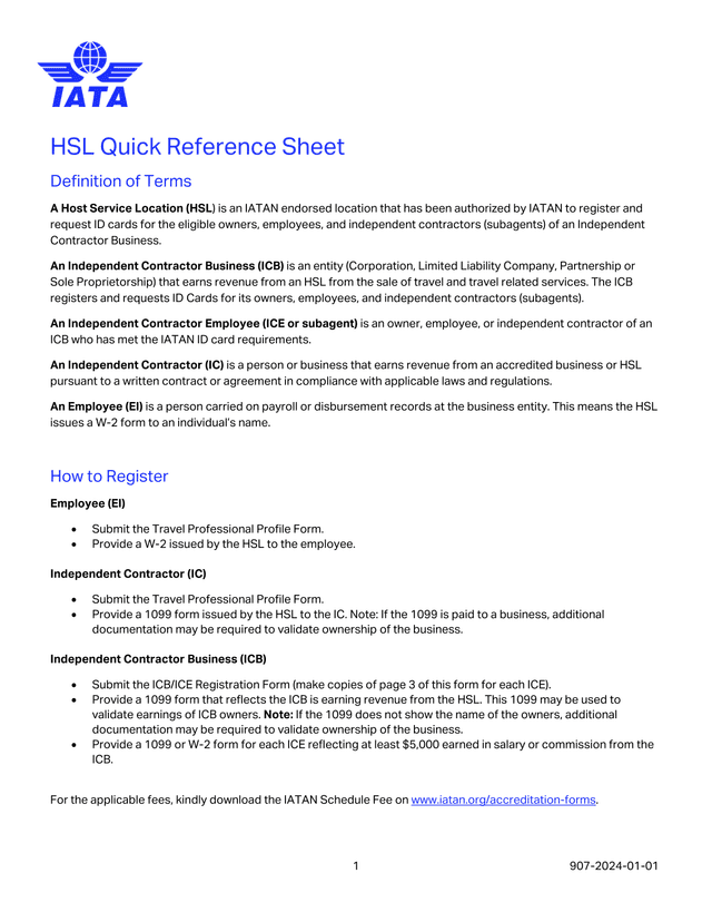 HSL Quick Reference Sheet screenshot