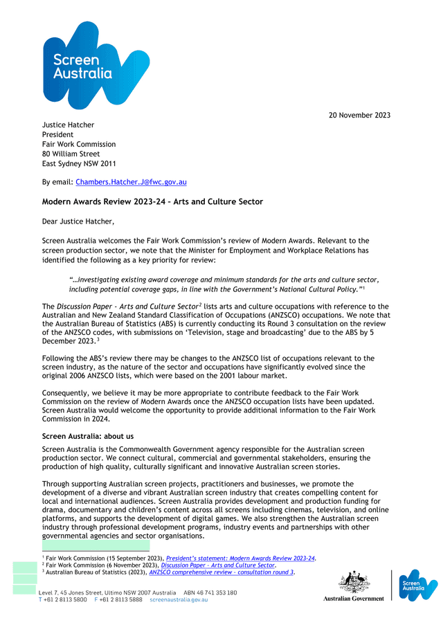 Modern Awards Review 2023 24  Arts And Culture Sector screenshot