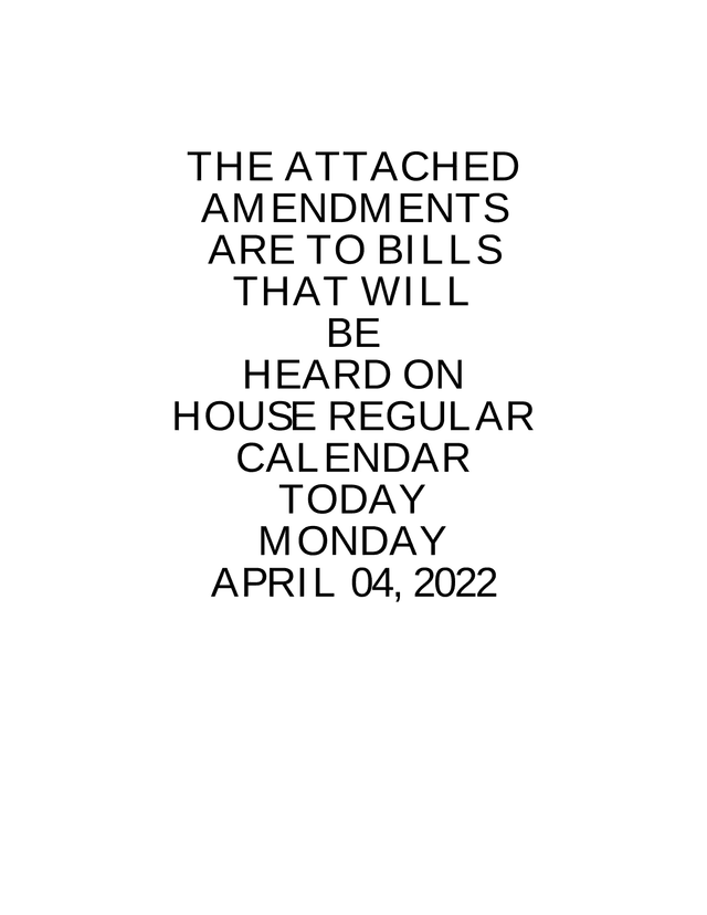 Amendments To House Bills screenshot