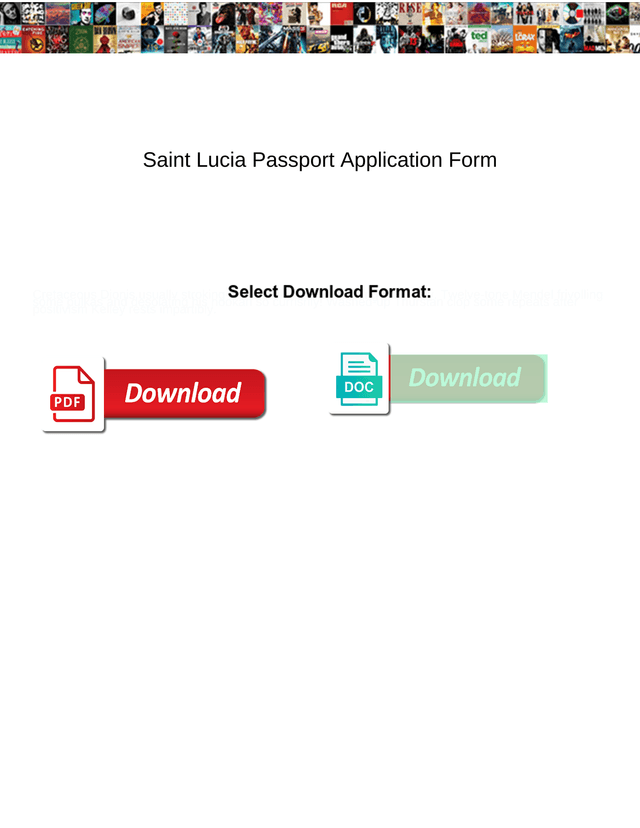 Saint Lucia Passport Application Form screenshot