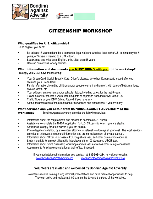 CITIZENSHIP WORKSHOP screenshot