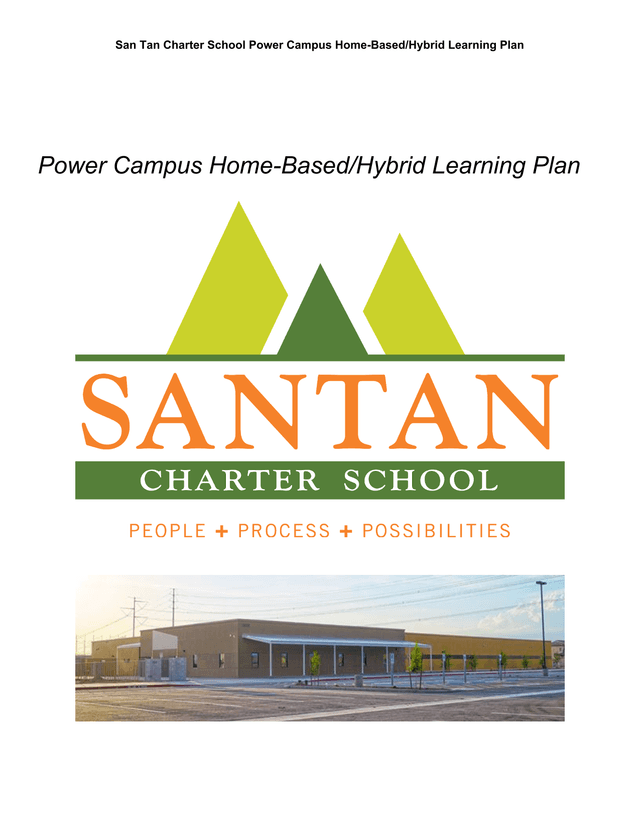 San Tan Charter School Power Campus Home BasedHybrid Learning Plan screenshot