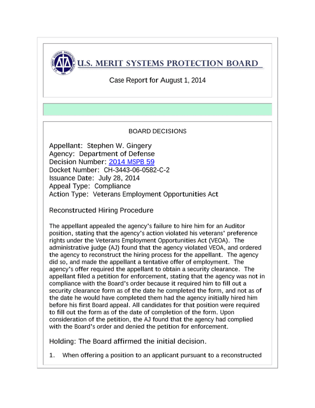 Case Report For August 1, 2014 screenshot