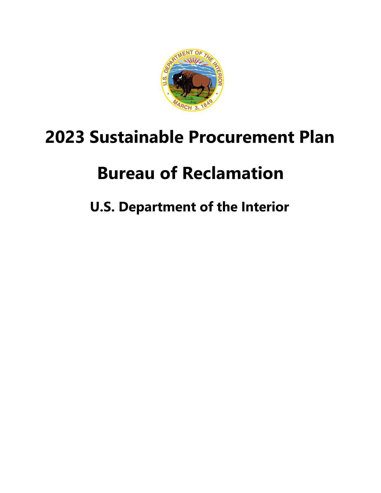 2023 Sustainable Procurement Plan screenshot