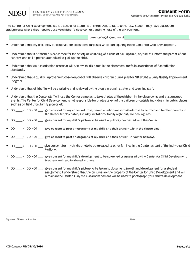 Consent Form screenshot