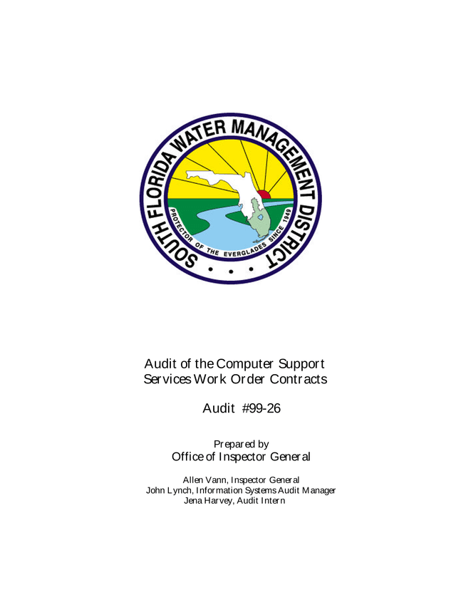 Audit Of The Computer Support Services Work Order Contracts screenshot