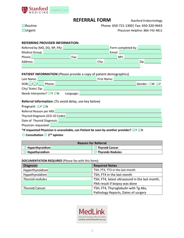 REFERRAL FORM screenshot