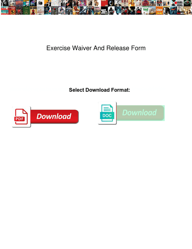 Exercise Waiver And Release Form screenshot