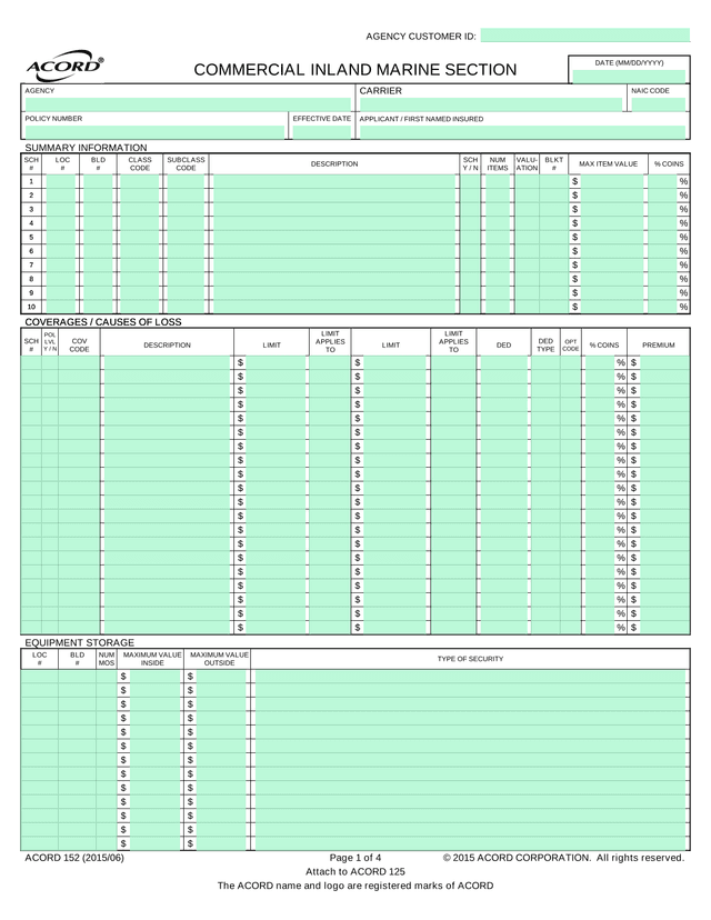 Acord 152 screenshot