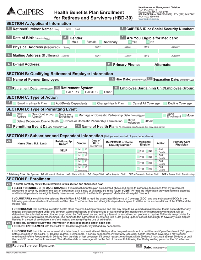 Health Benefits Plan Enrollment For Retirees And Survivors screenshot