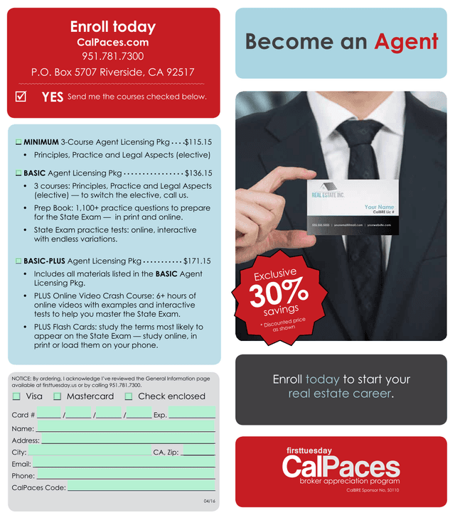 Become An Agent Enrollment Form screenshot