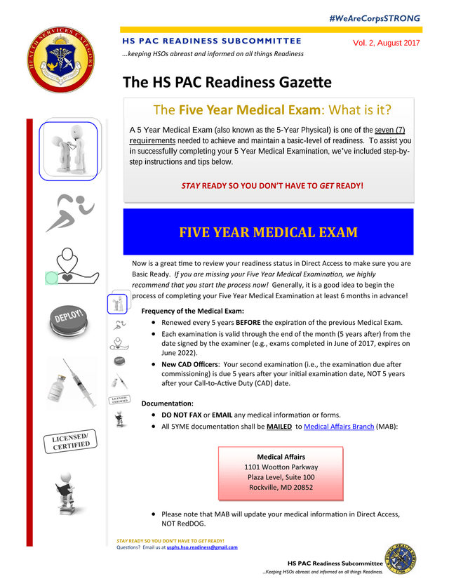 Five Year Medical Exam screenshot