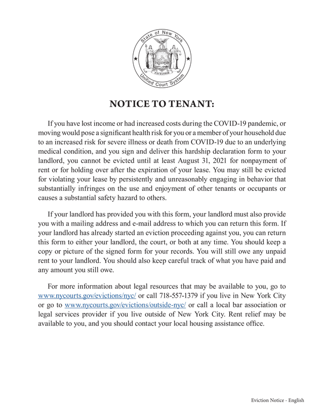Eviction Notice   English screenshot