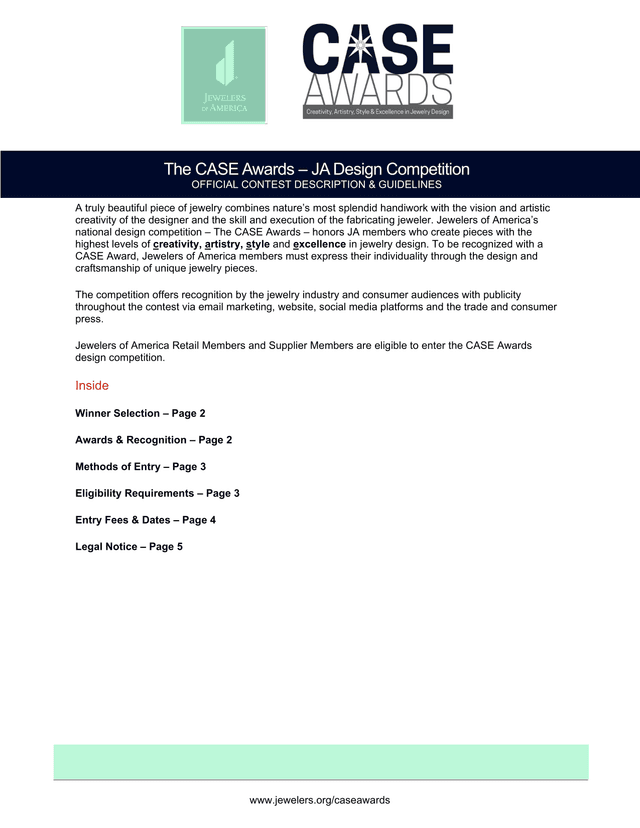 The CASE Awards  JA Design Competition screenshot