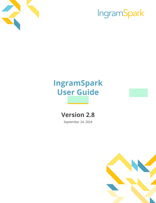 IngramSpark User Guide screenshot