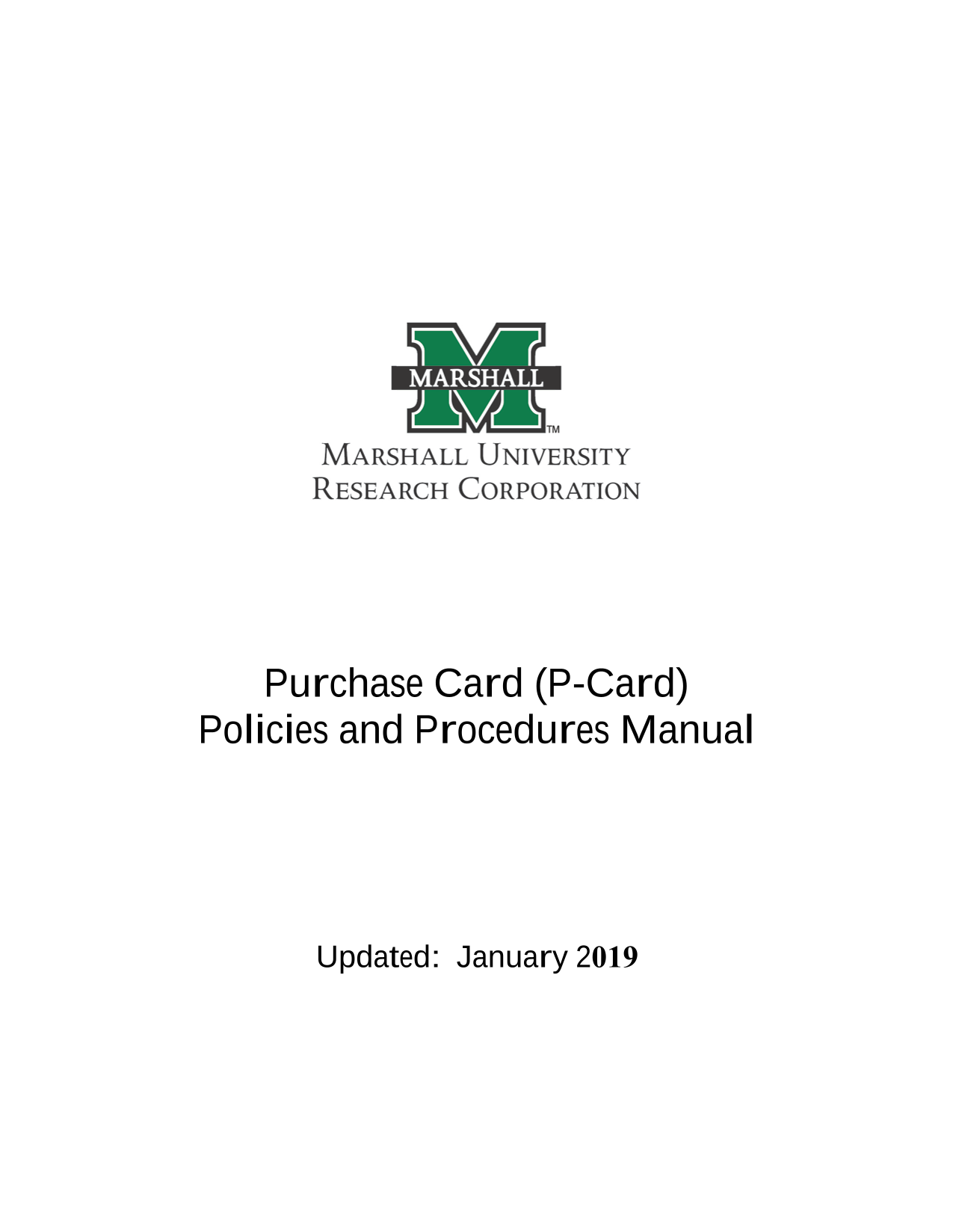 Purchase Card (P Card) Policies And Procedures Manual screenshot